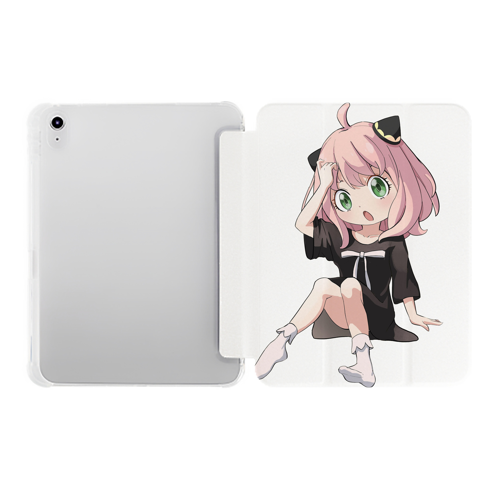 （画像用） SPY×FAMILY间谍家家酒 IPad ケース ペン収納付き 三つ折りスタンド PUレザー×シリコン 対応機種9.5/10.5/10.9インチ